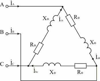 Какое из условий не выполняется в трехфазной сети по схеме треугольник